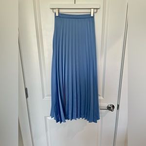 J. Crew Pleated Midi Skirt - Blue - 2T - NWT